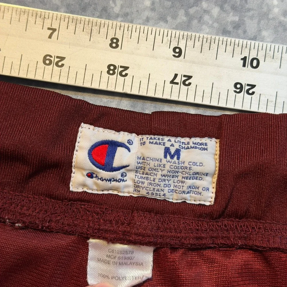 Vintage Champion Mens Texas Aggies Mesh Basketball Shorts Maroon‎ White Medium
